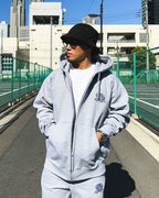 Arabic-Type2 HW Sweat Zip Hoodie & Pants Setup - Gray