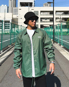 Basic One Point Nylon Coach JKT - Forest Green