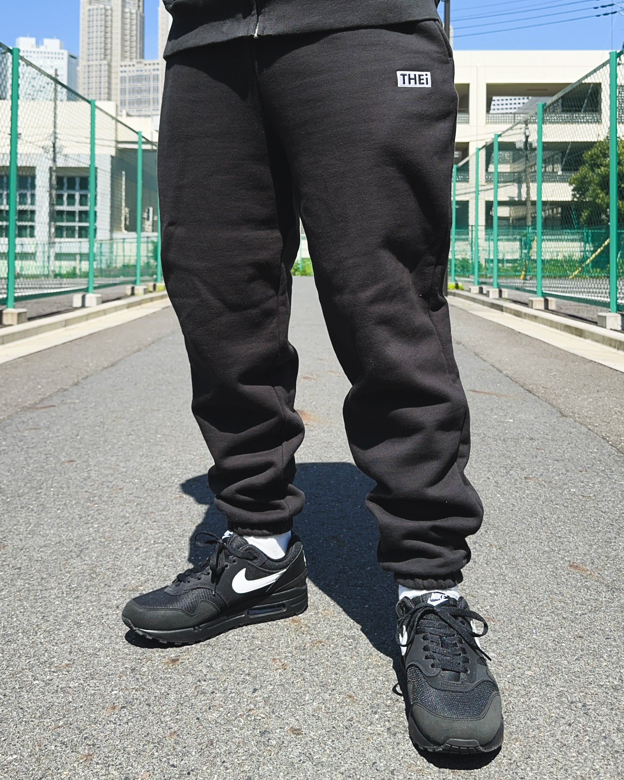 Box One Point HW Sweat Zip Hoodie & Pants Setup - Black