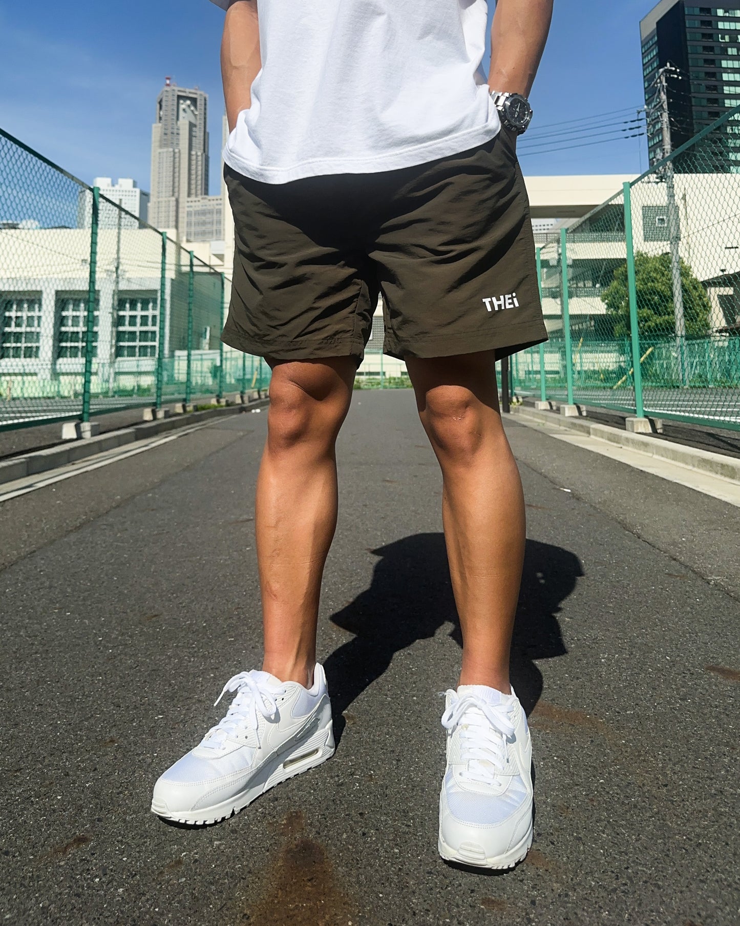 Basic One Point Nylon Easy Shorts