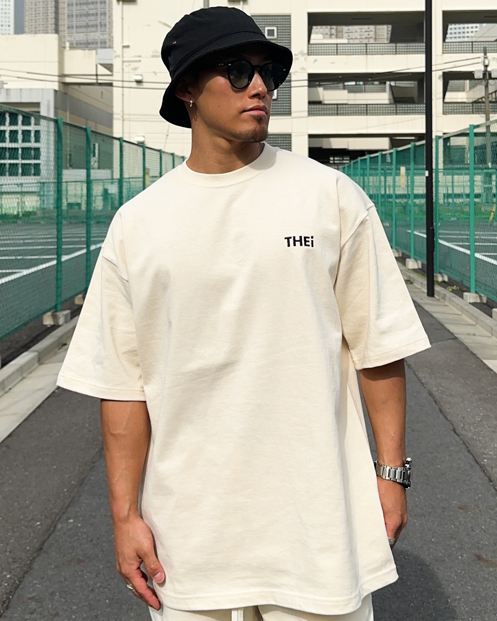 Basic One Point HW Big Tee - Beige