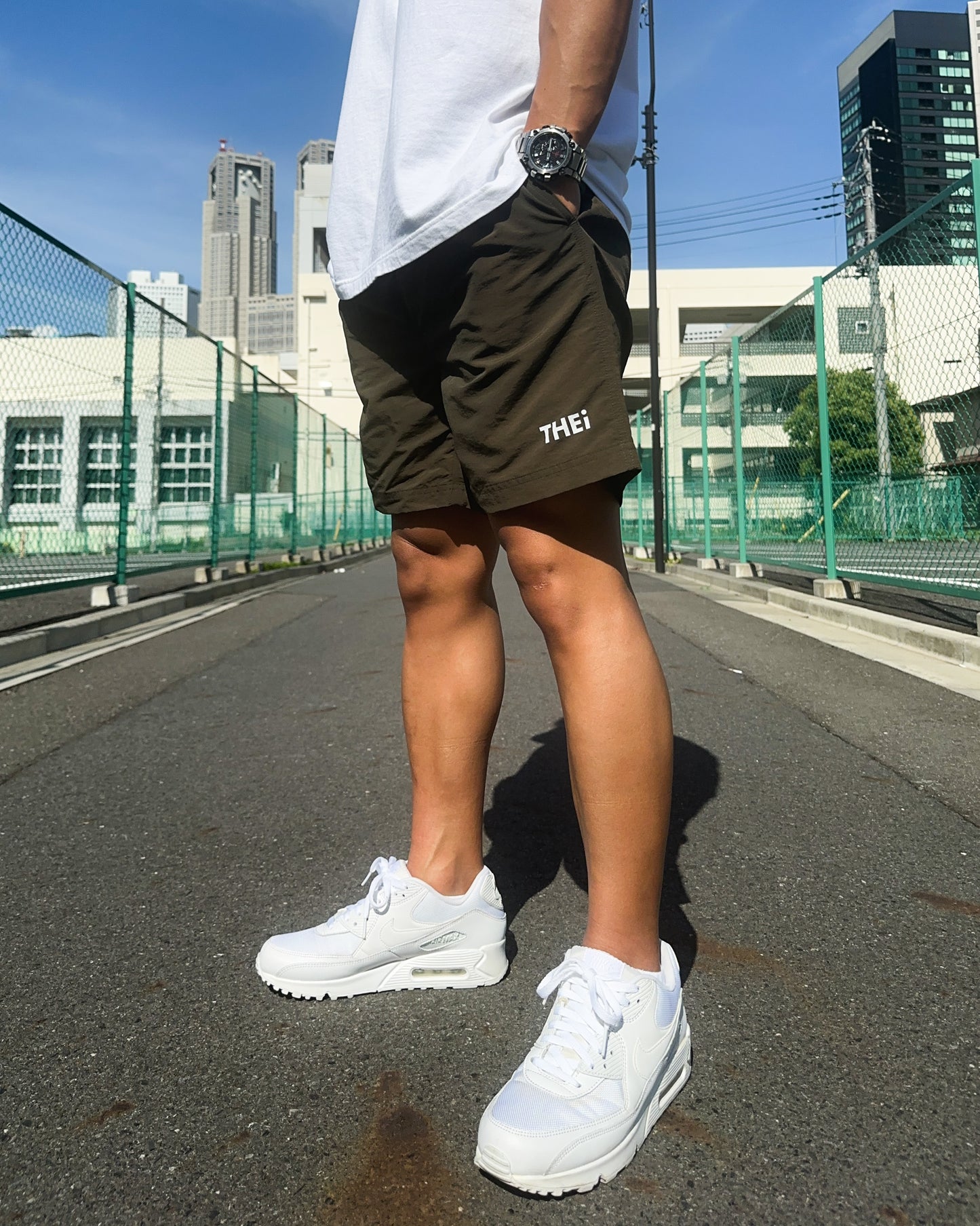 Basic One Point Nylon Easy Shorts
