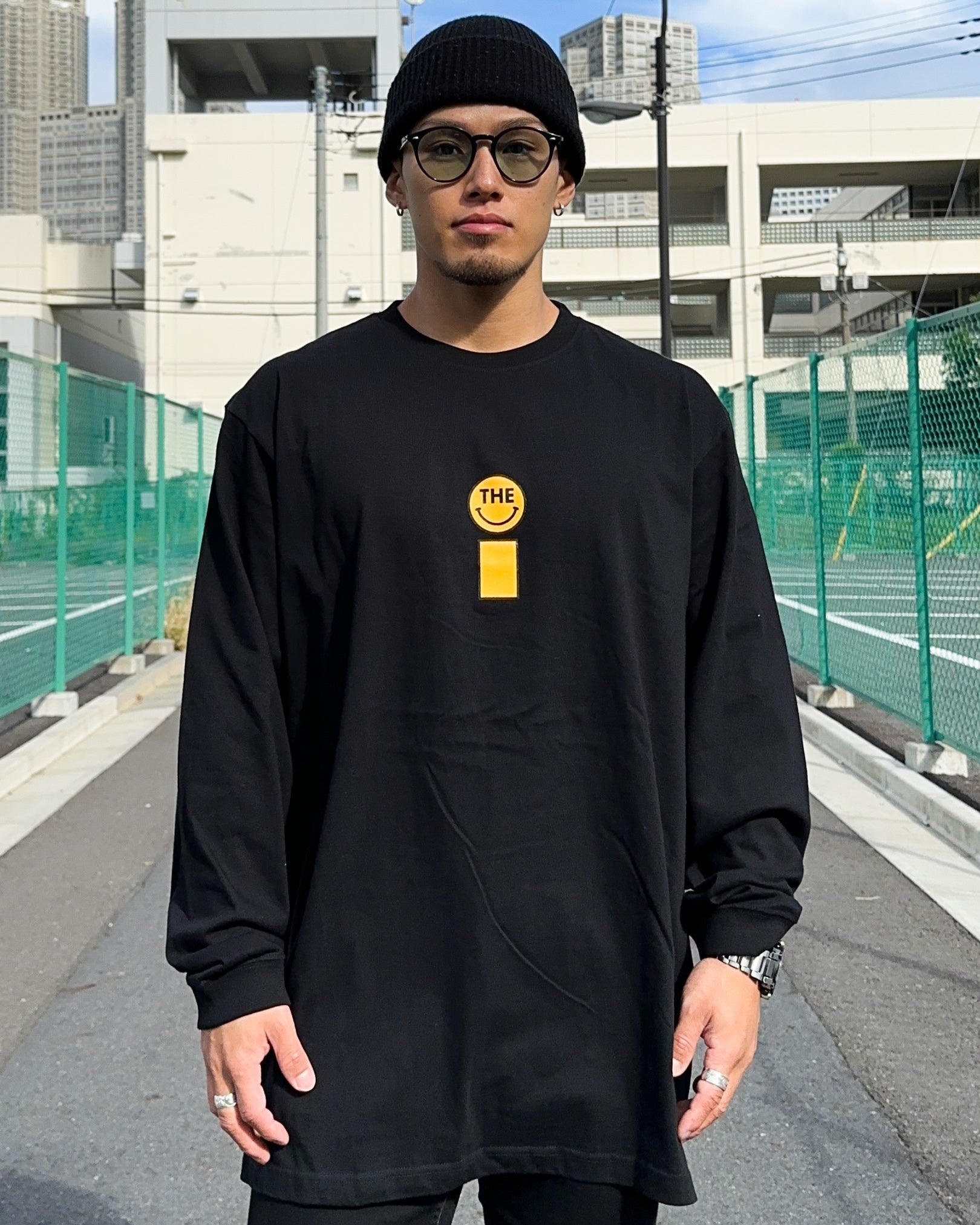 Smiley L/S Tee - Black