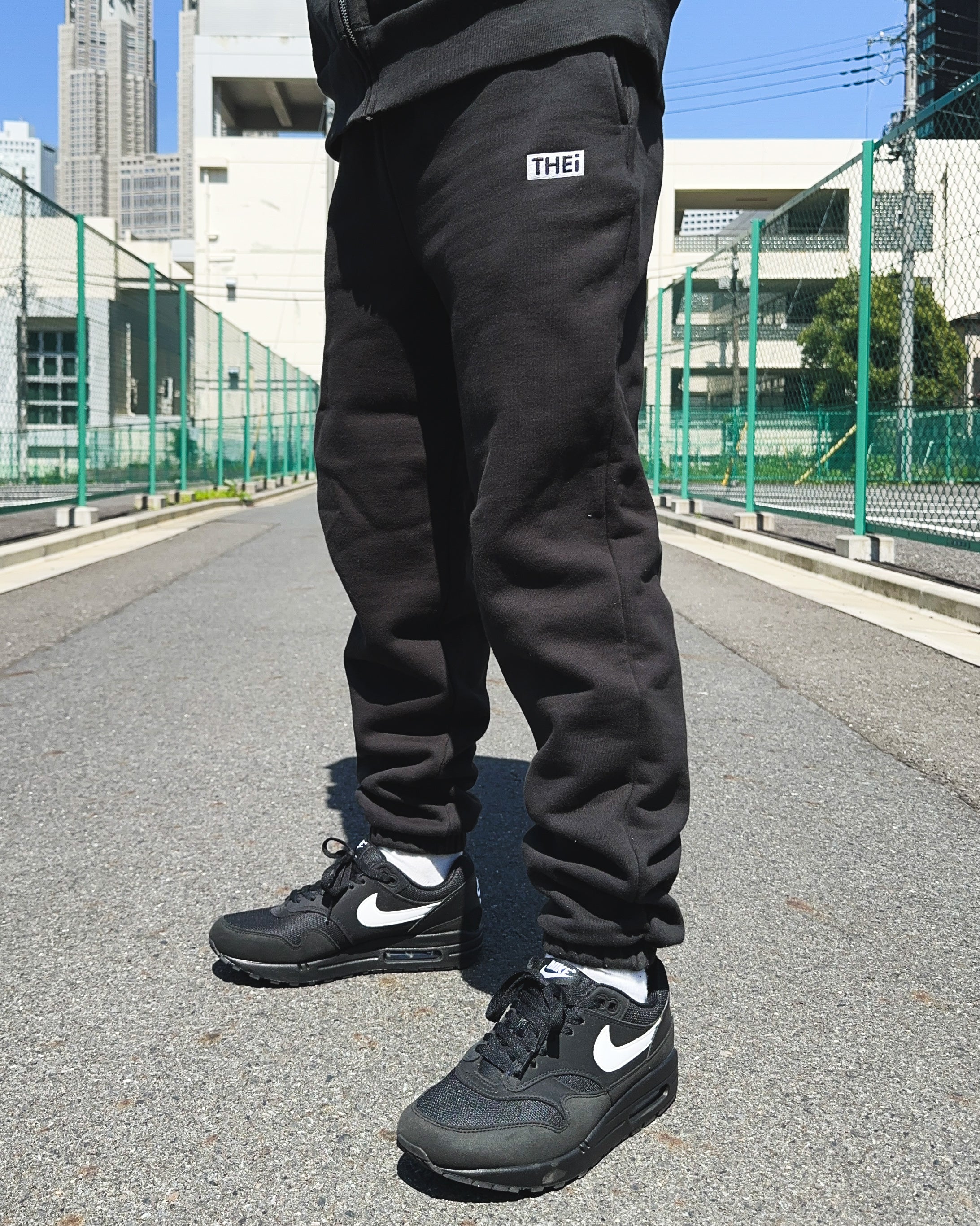 Box One Point HW Sweat Zip Hoodie & Pants Setup - Black