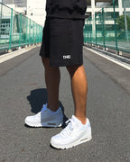 Basic One Point Relax Sweat Shorts - Black