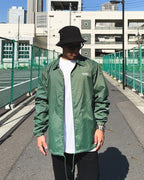 Basic One Point Nylon Coach JKT - Forest Green