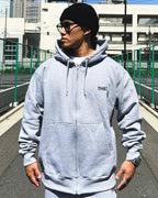 Basic One Point HW Sweat Zip Hoodie - Gray