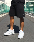 Basic One Point Relax Sweat Shorts - Black
