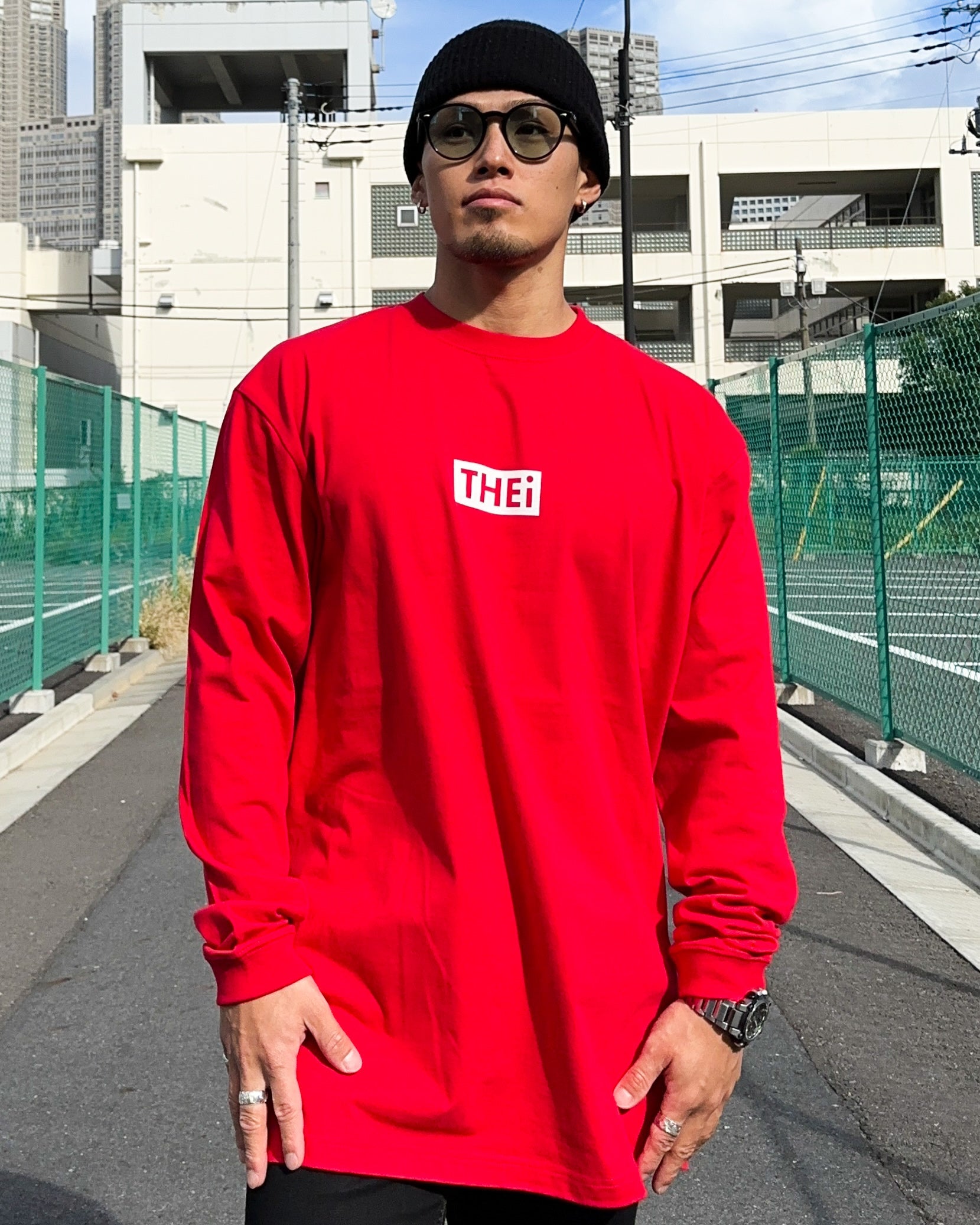 Box L/S Tee - Red