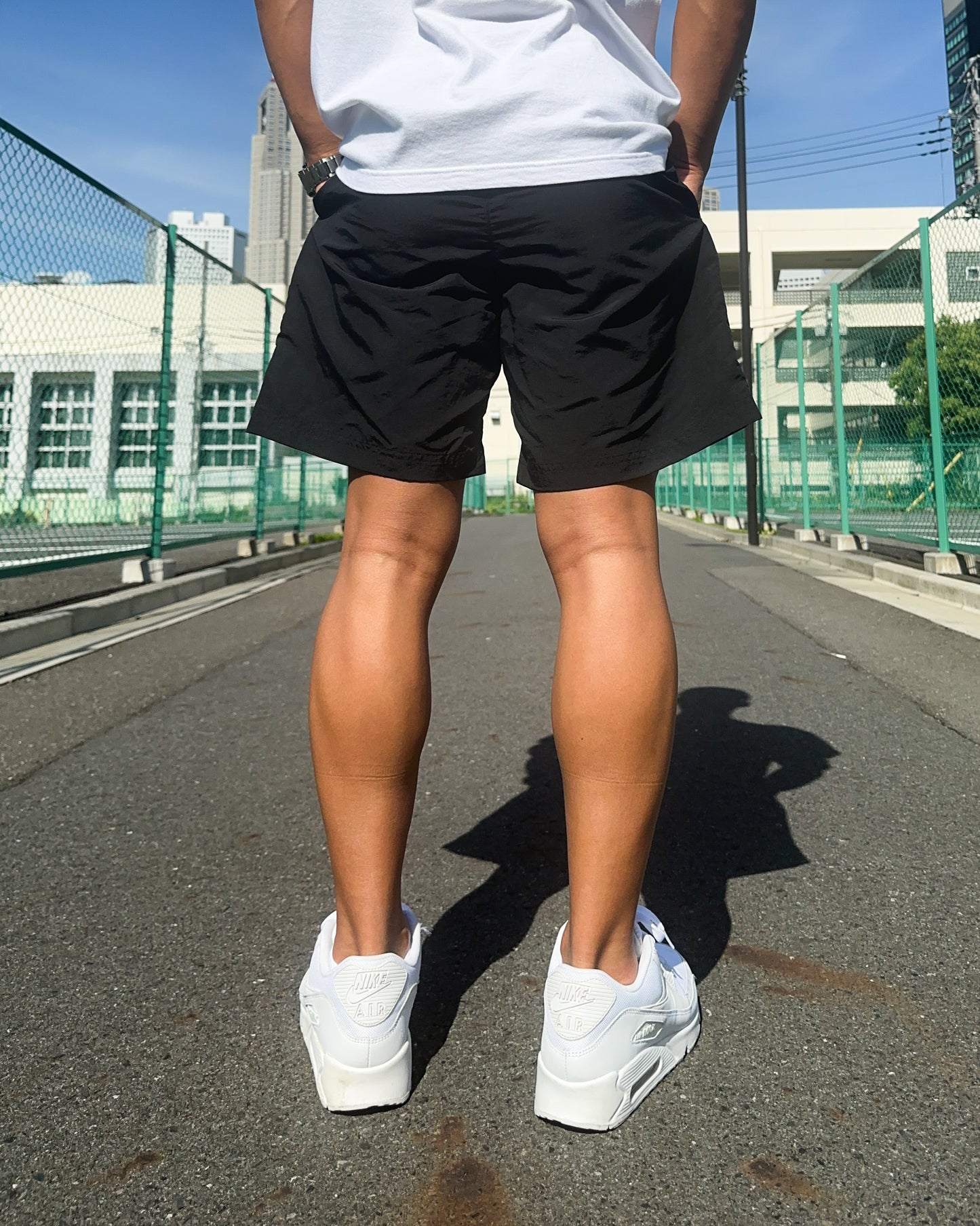 Basic One Point Nylon Easy Shorts