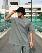 Basic One Point HW Tee & Shorts Setup - Stone Green