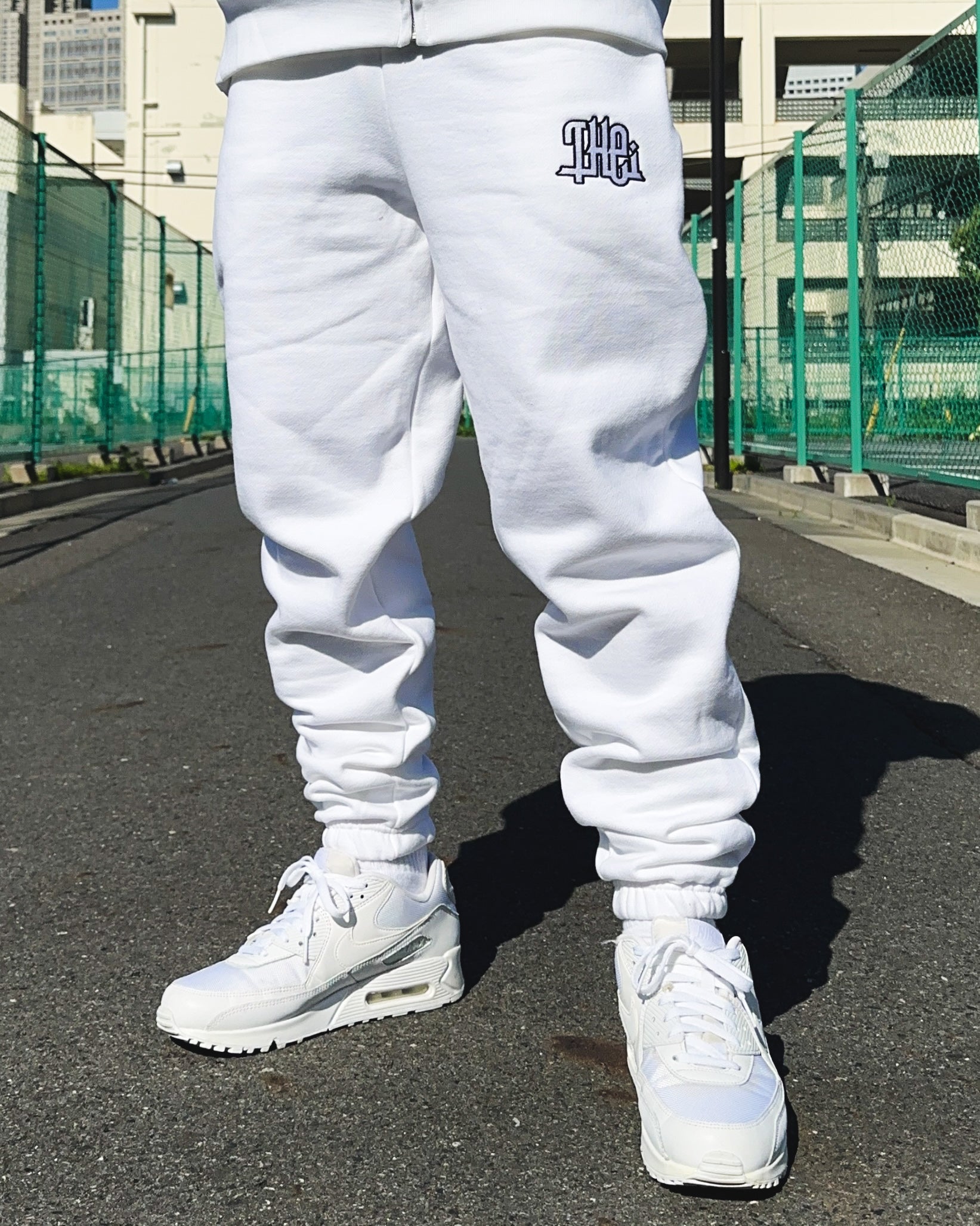 Arabic-Type2 HW Sweat Zip Hoodie & Pants Setup - White
