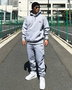 Basic One Point HW Sweat Hoodie & Pants Setup - Gray