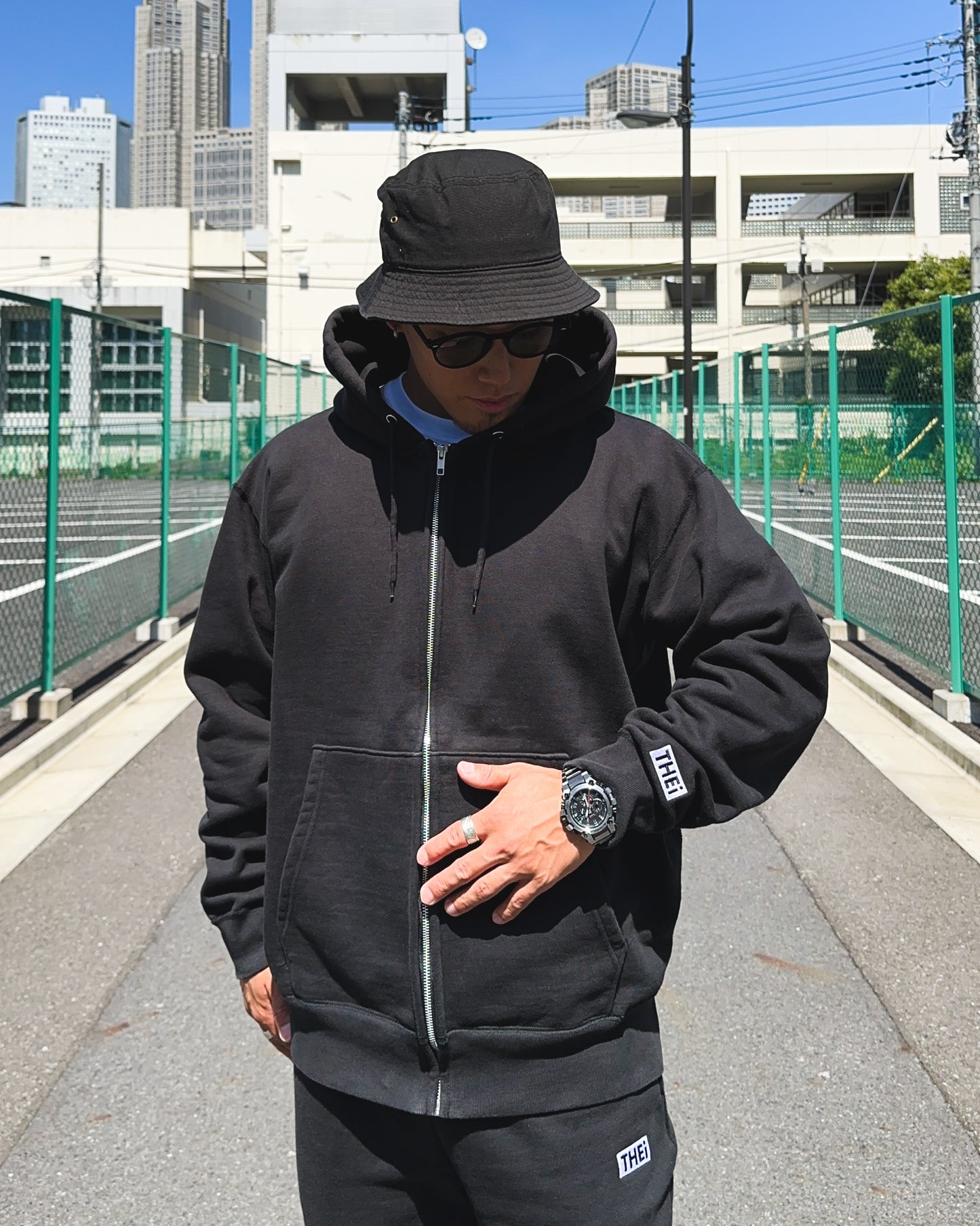 Box One Point Heavy Weight Sweat Zip Hoodie