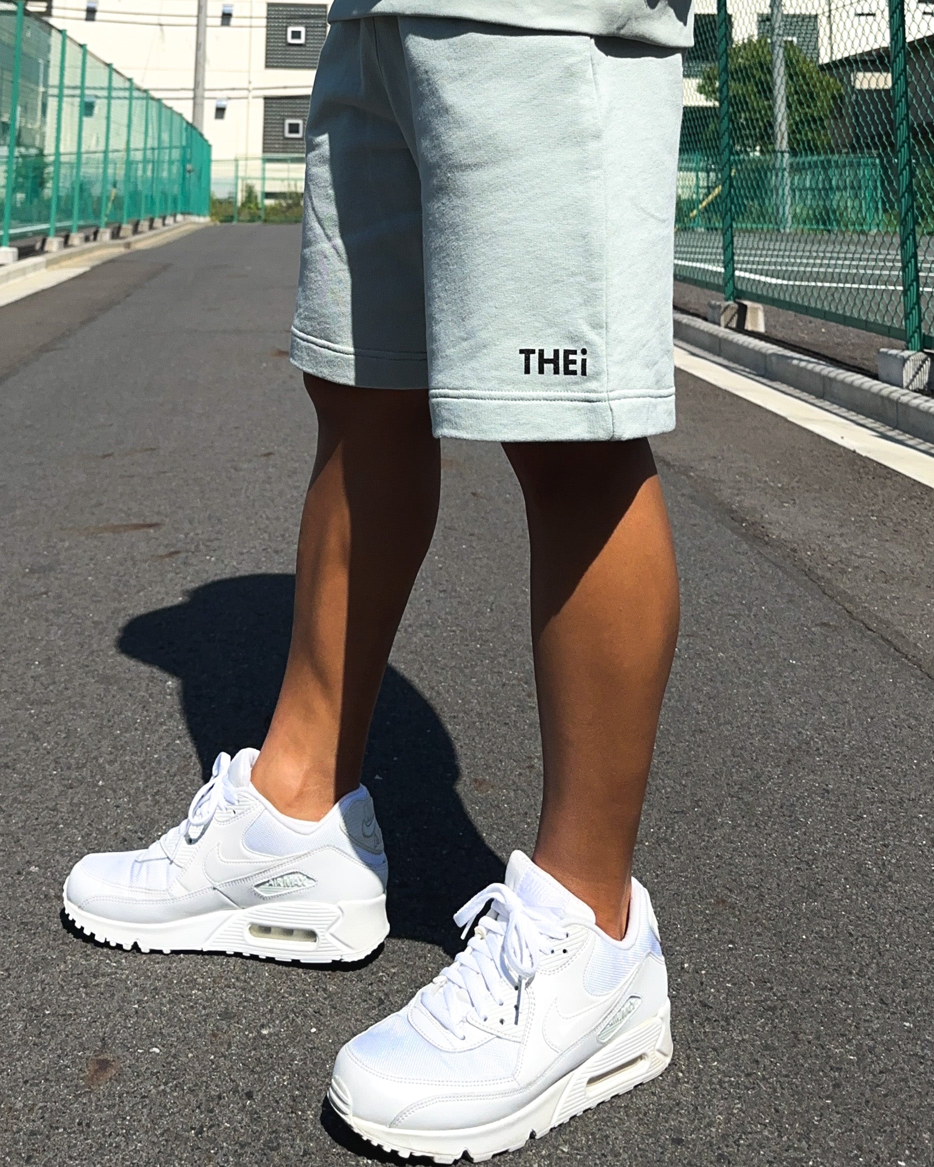 Basic One Point Relax Sweat Shorts - Acid Green
