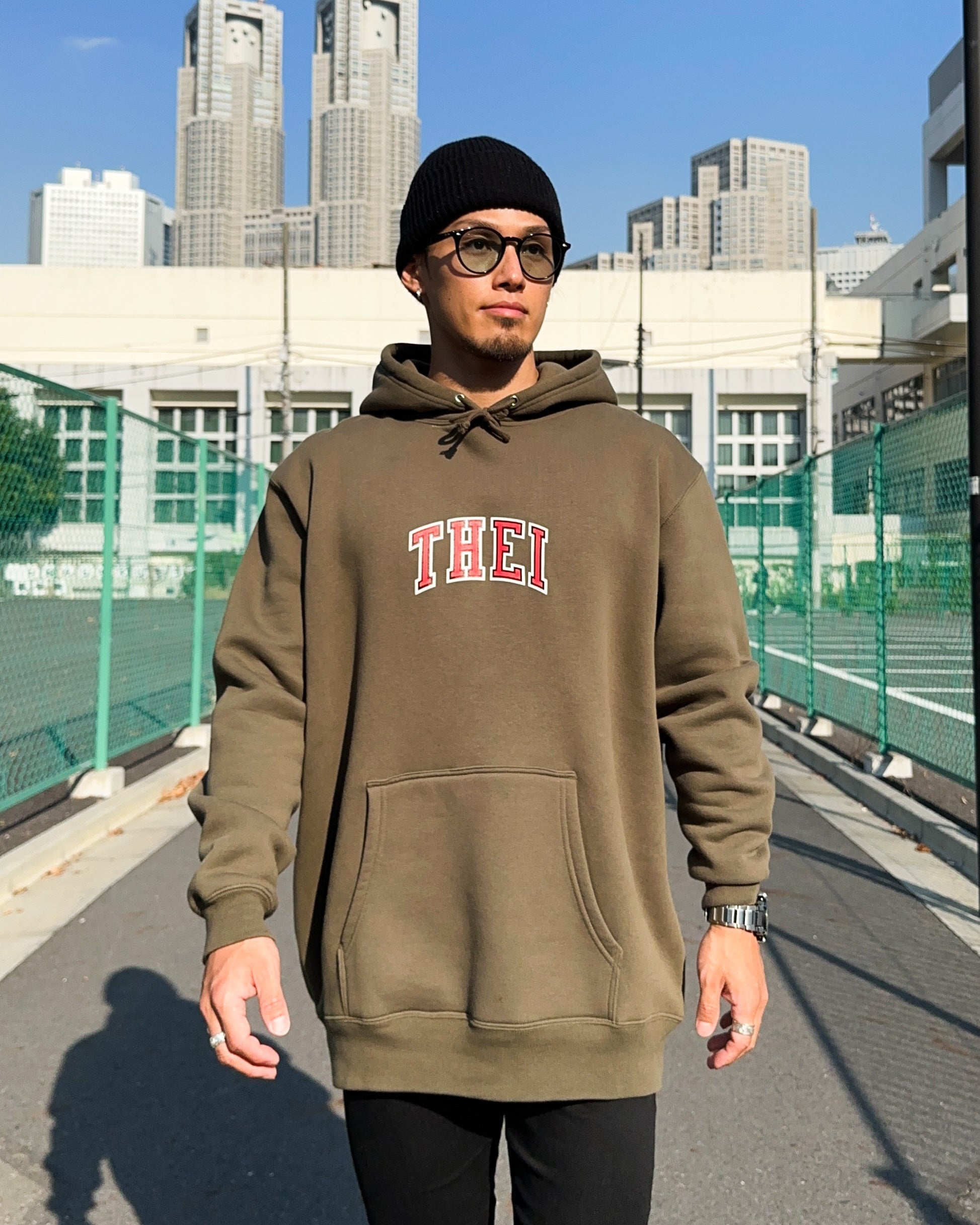 College-Type2 Sweat Hoodie - Military Green