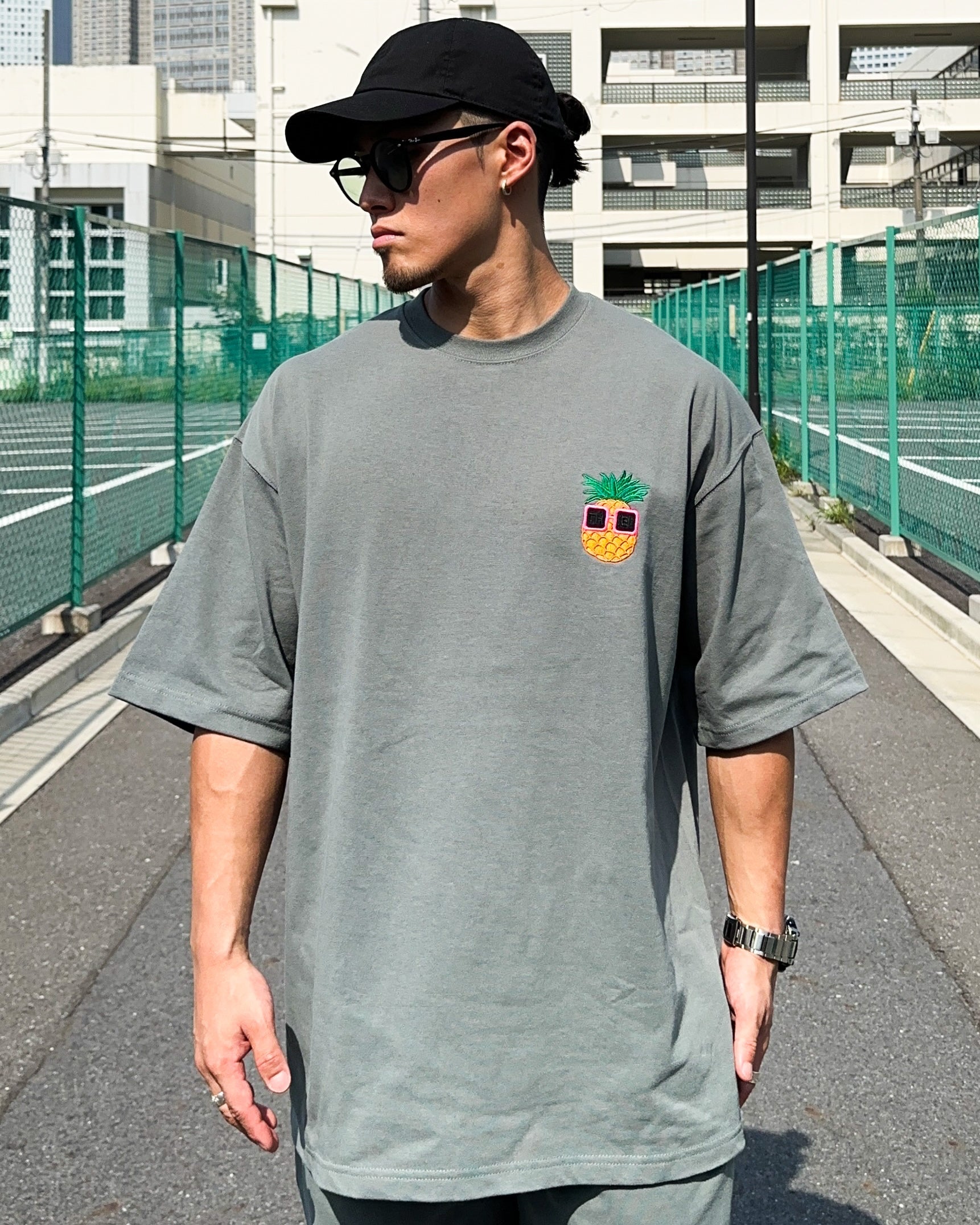 Pineapple HW Big Tee - Stone Green