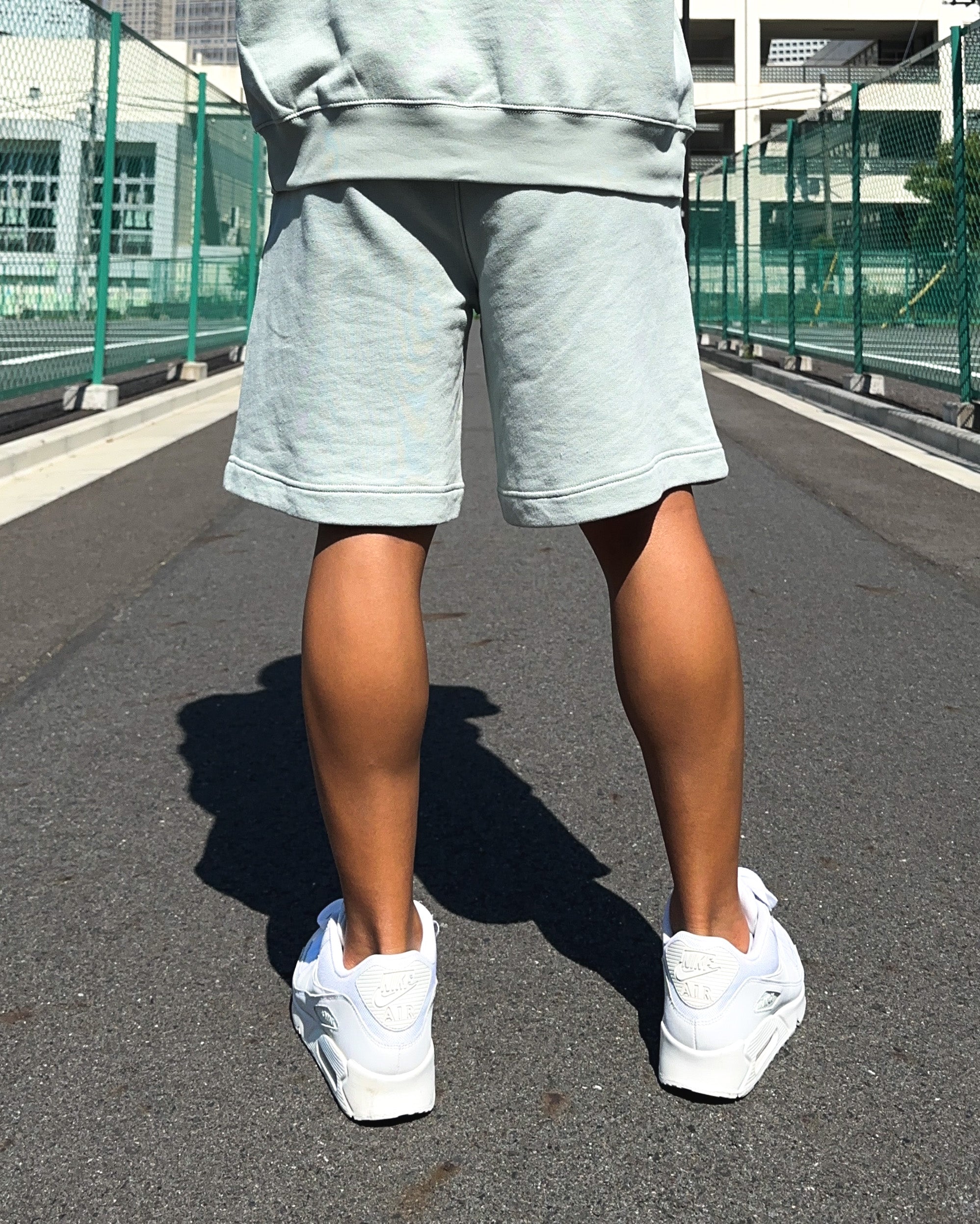 Basic One Point Relax Sweat Shorts - Acid Green
