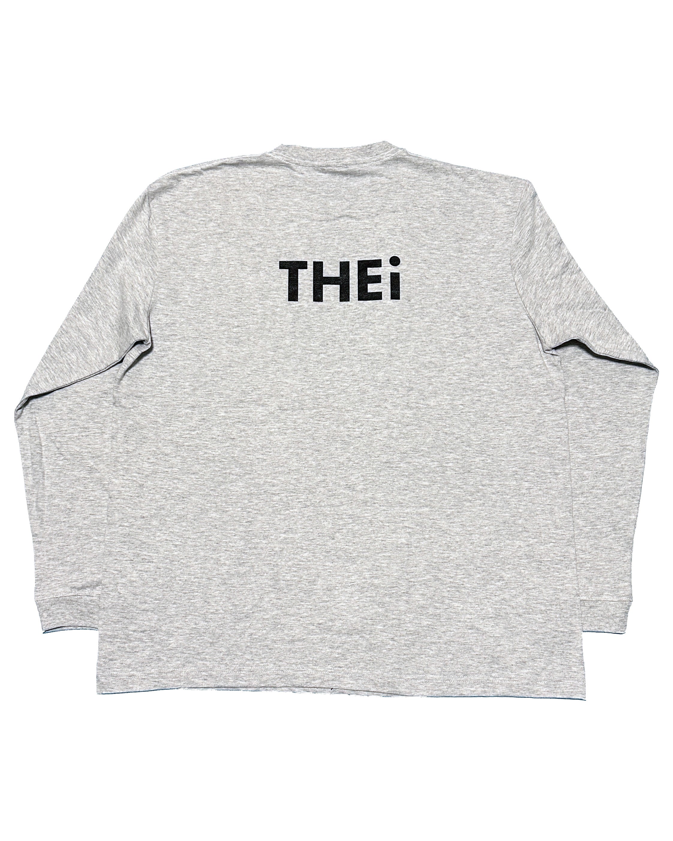 Basic Back Print L/S Tee - Gray