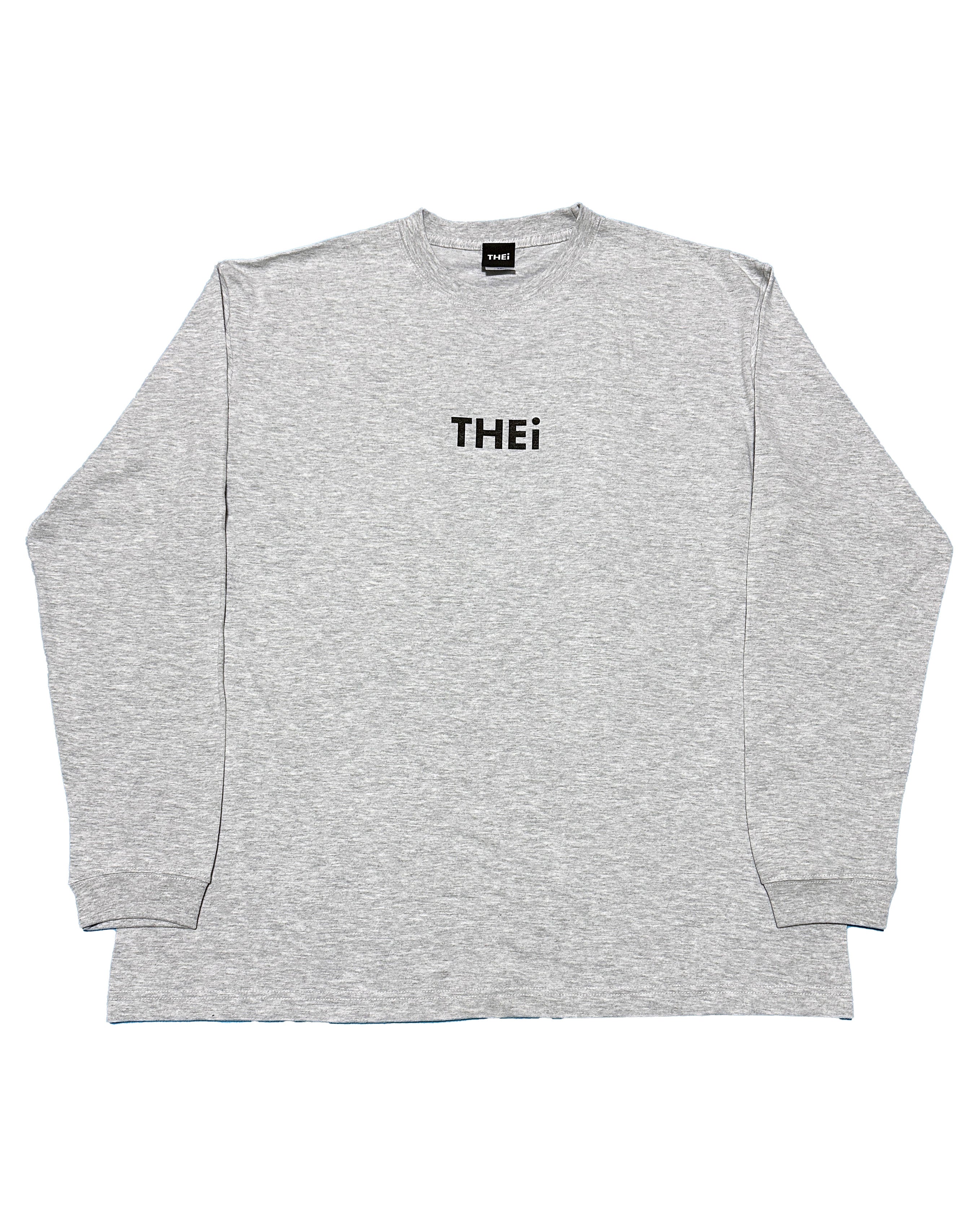 Basic Back Print L/S Tee - Gray