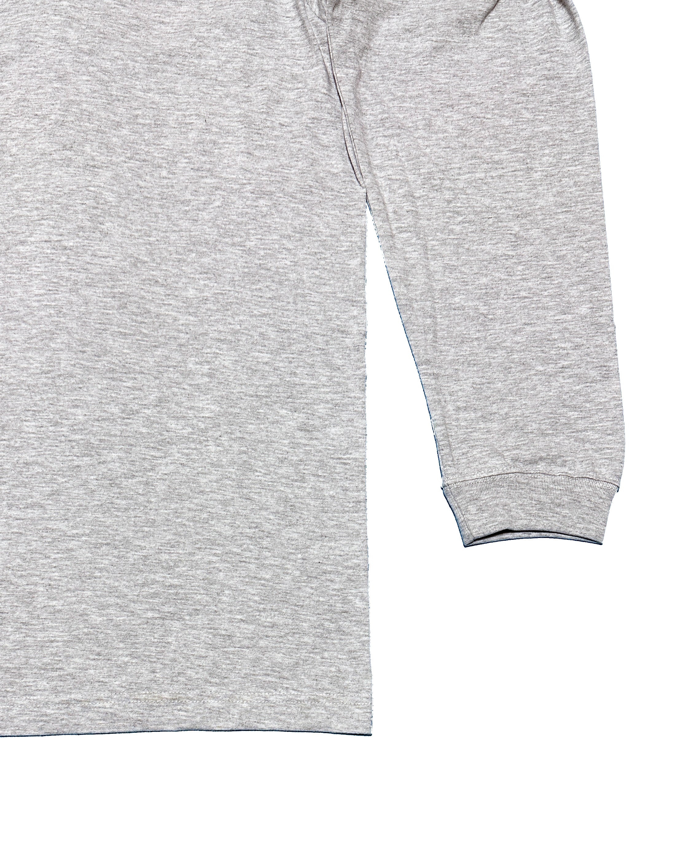 Basic Back Print L/S Tee - Gray