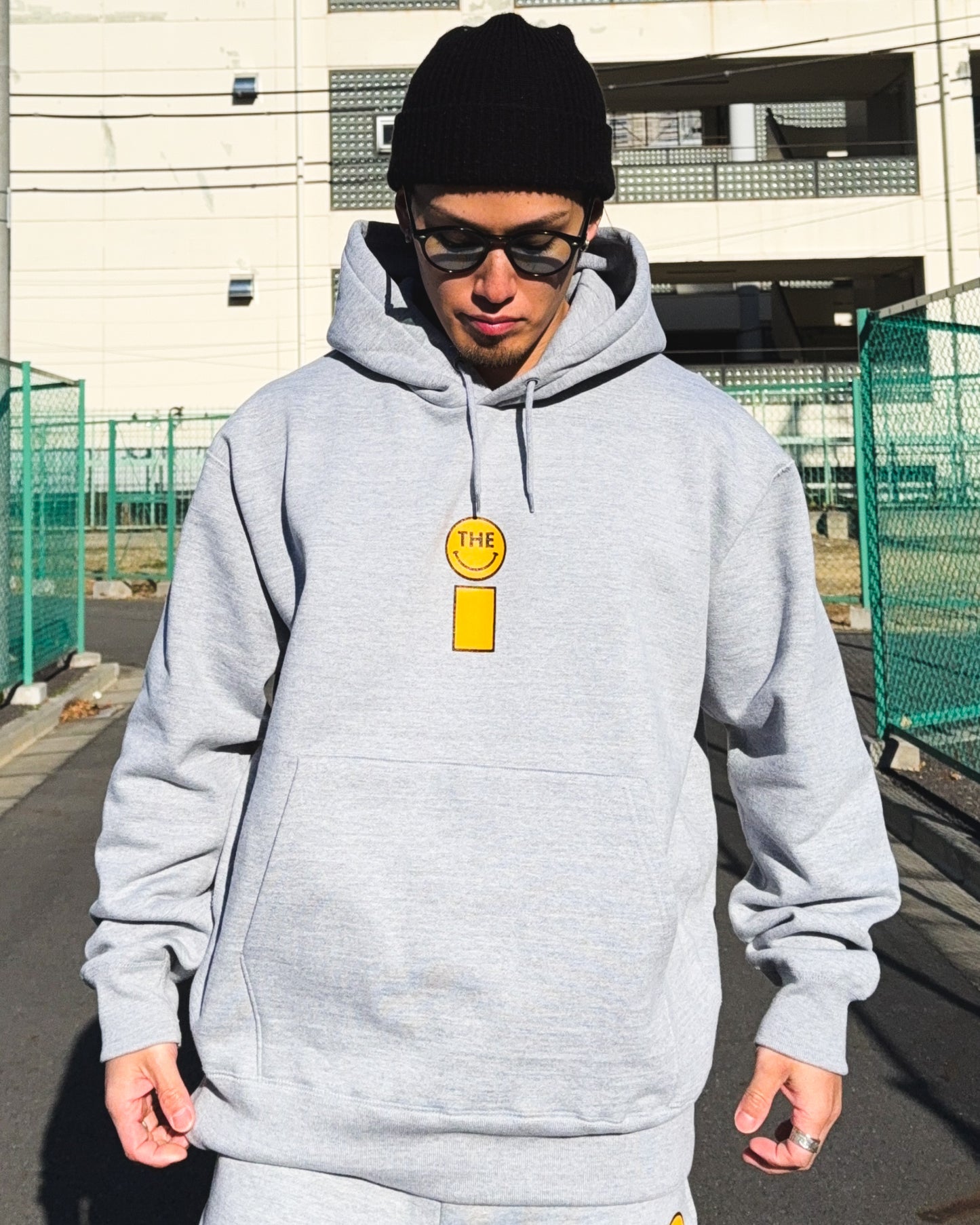Smiley Heavy Weight Sweat Hoodie & Pants Setup