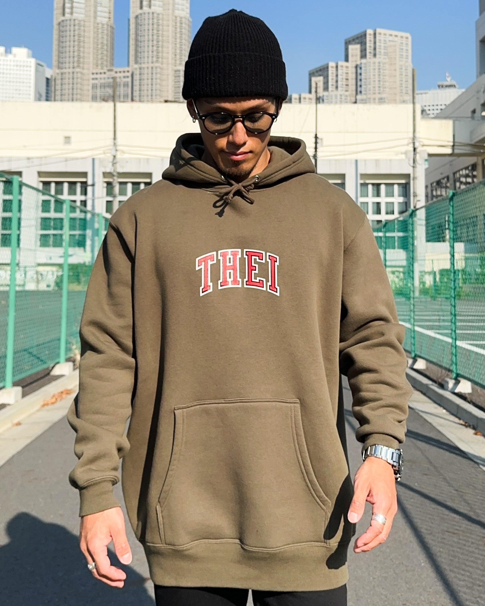 College-Type2 Sweat Hoodie - Military Green