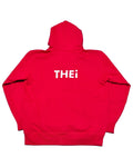 Basic Back Print HW Sweat Zip Hoodie - Red