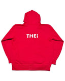 Basic Back Print HW Sweat Zip Hoodie - Red