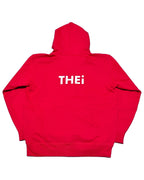Basic Back Print HW Sweat Zip Hoodie - Red