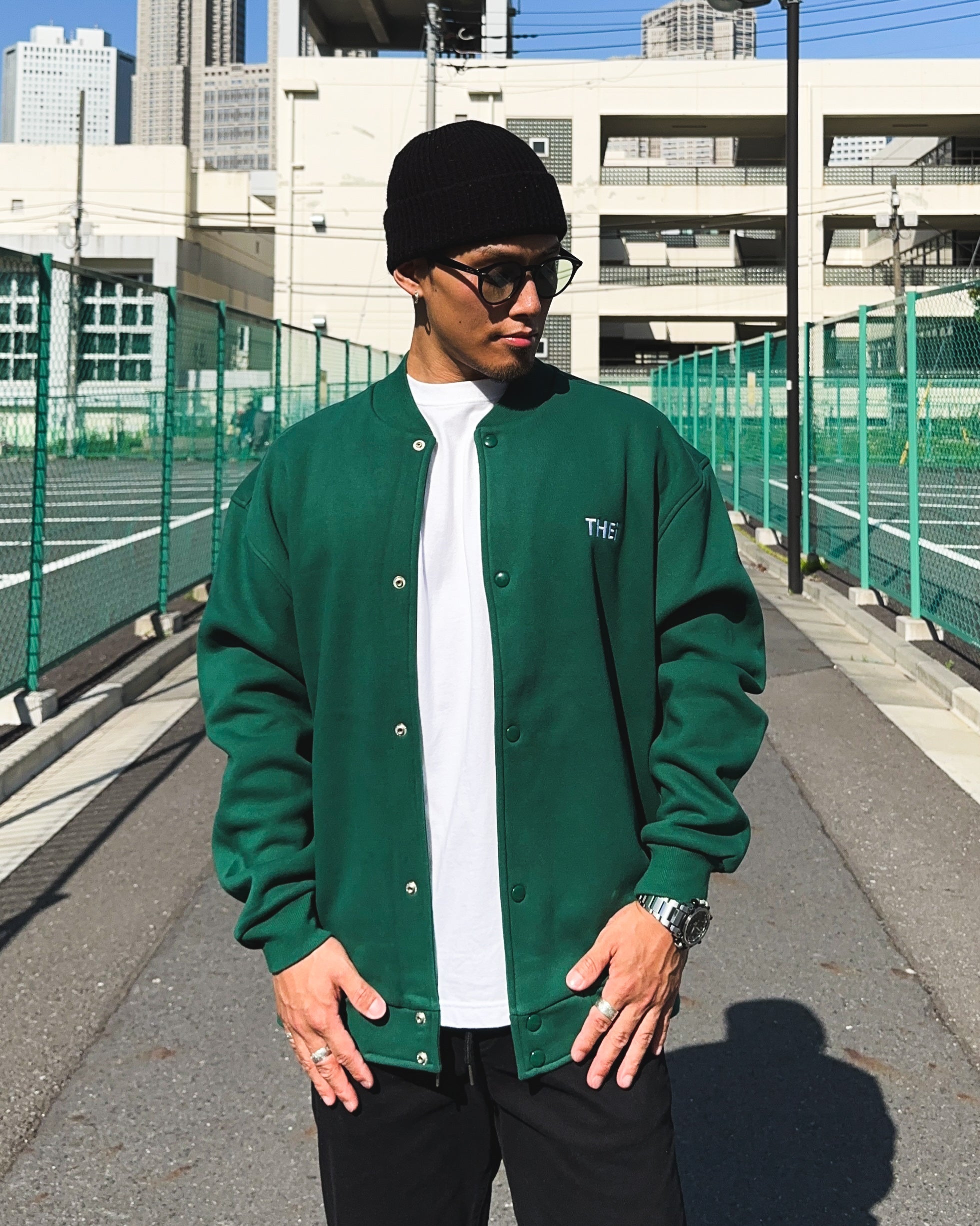 Basic One Point Sweat JKT - Ivy Green