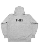 Basic Back Print HW Sweat Zip Hoodie - Gray