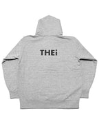 Basic Back Print HW Sweat Zip Hoodie - Gray
