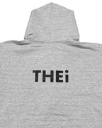 Basic Back Print HW Sweat Zip Hoodie - Gray