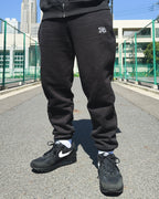 Arabic One Point HW Sweat Zip Hoodie & Pants Setup - Black
