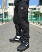 Arabic One Point HW Sweat Hoodie & Pants Setup - Black