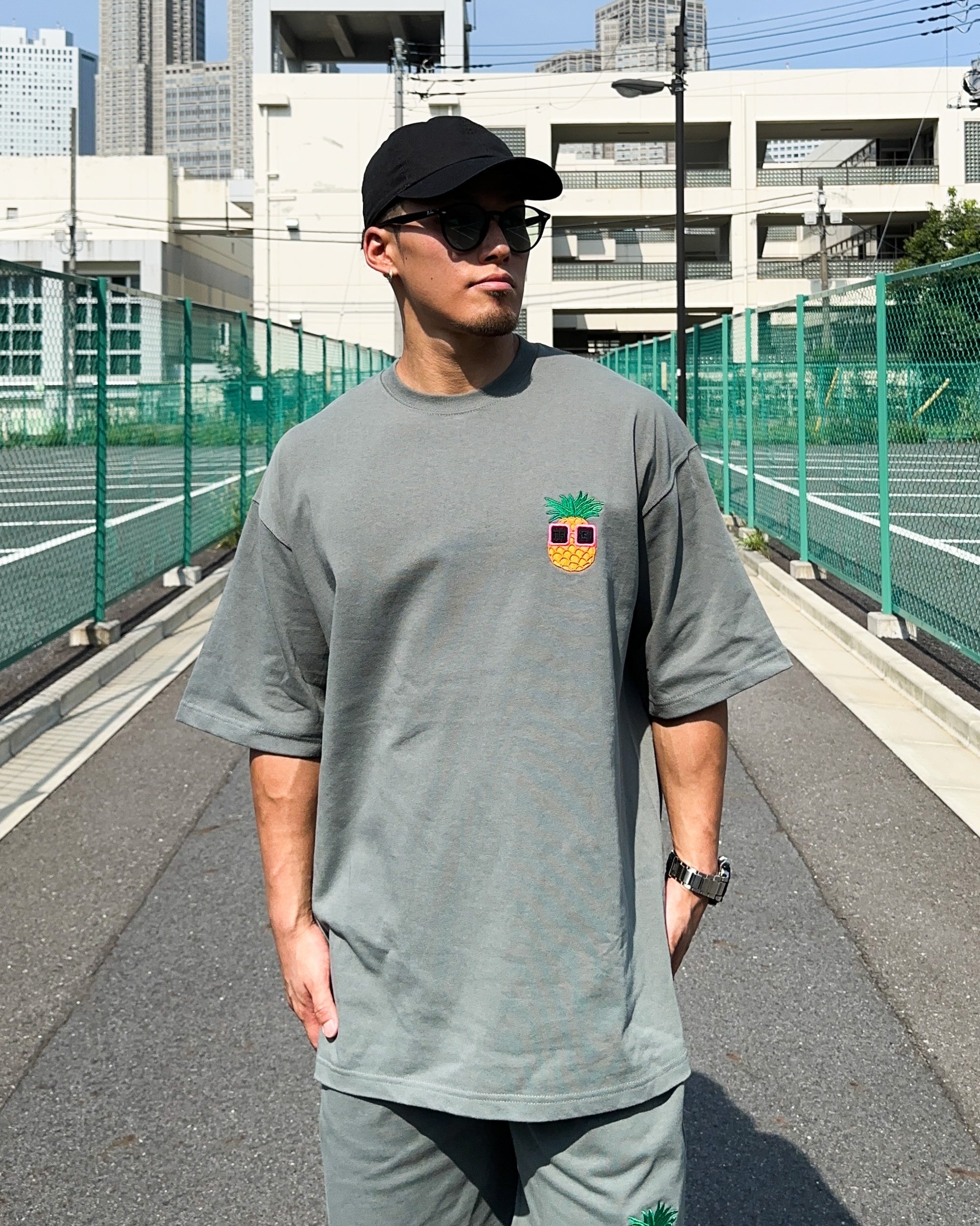 Pineapple HW Big Tee - Stone Green