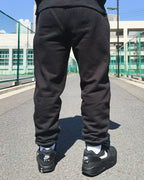 Arabic One Point HW Sweat Zip Hoodie & Pants Setup - Black