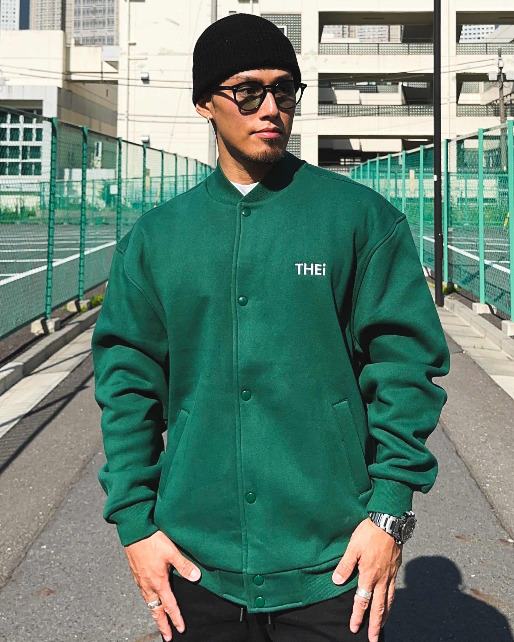 Basic One Point Sweat JKT - Ivy Green