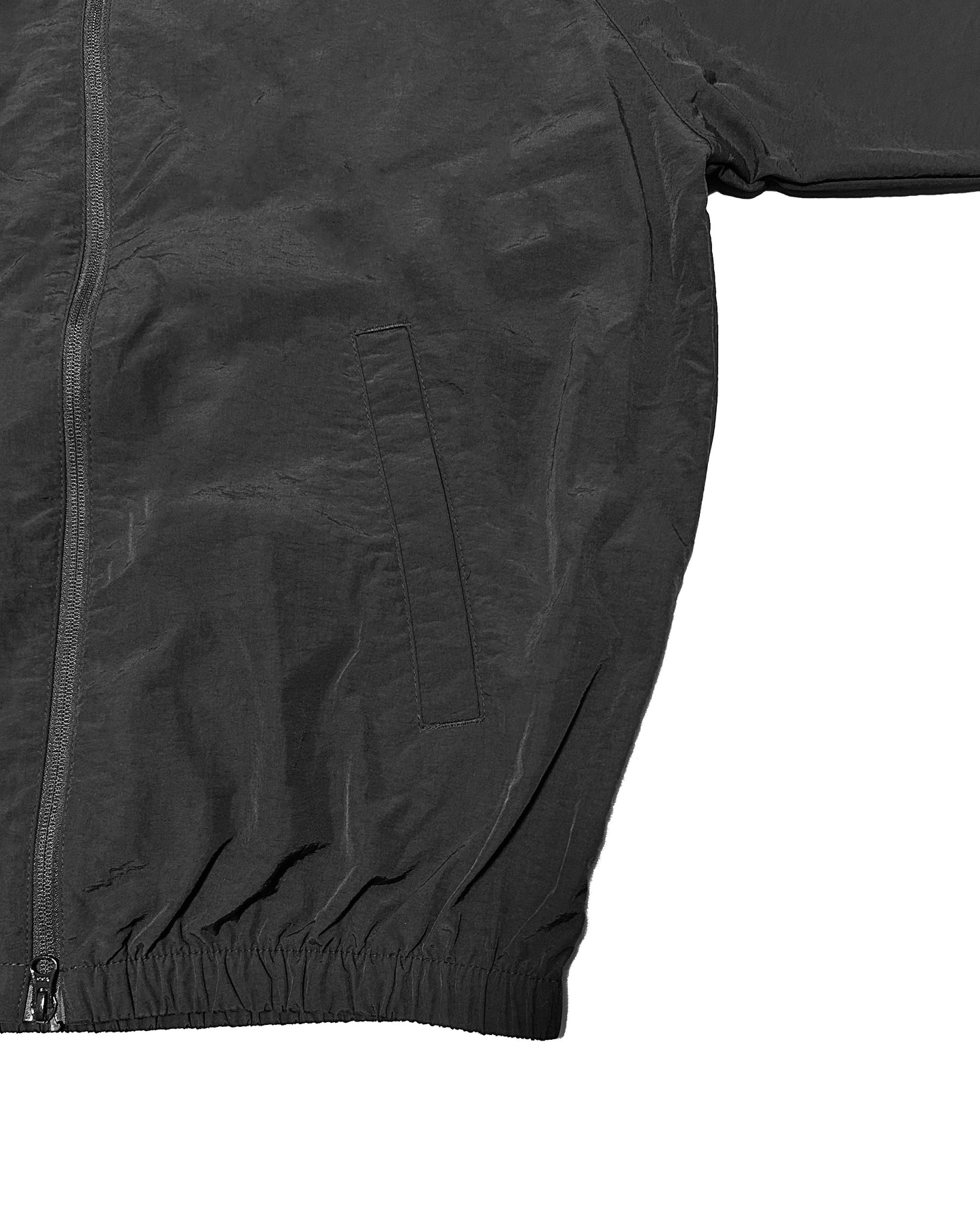 Basic One Point Cotton Like Nylon Track Jacket