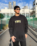 College Sweat Shirt - Black