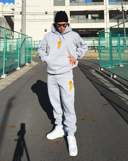 Smiley Heavy Weight Sweat Hoodie & Pants Setup