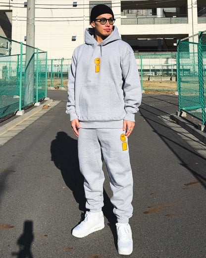 Smiley Heavy Weight Sweat Hoodie & Pants Setup