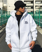 Arabic-Type2 HW Sweat Zip Hoodie & Pants Setup - White