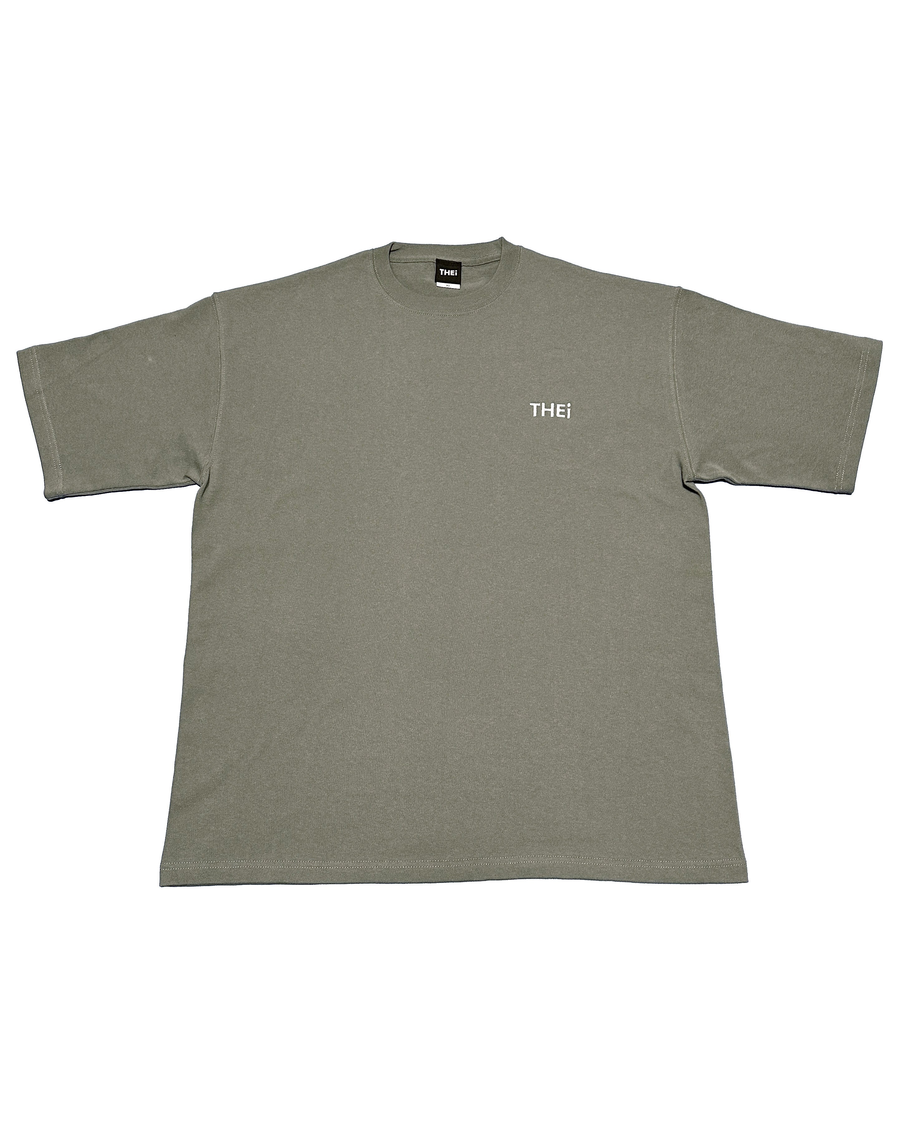 Basic One Point HW Big Tee - Stone Green