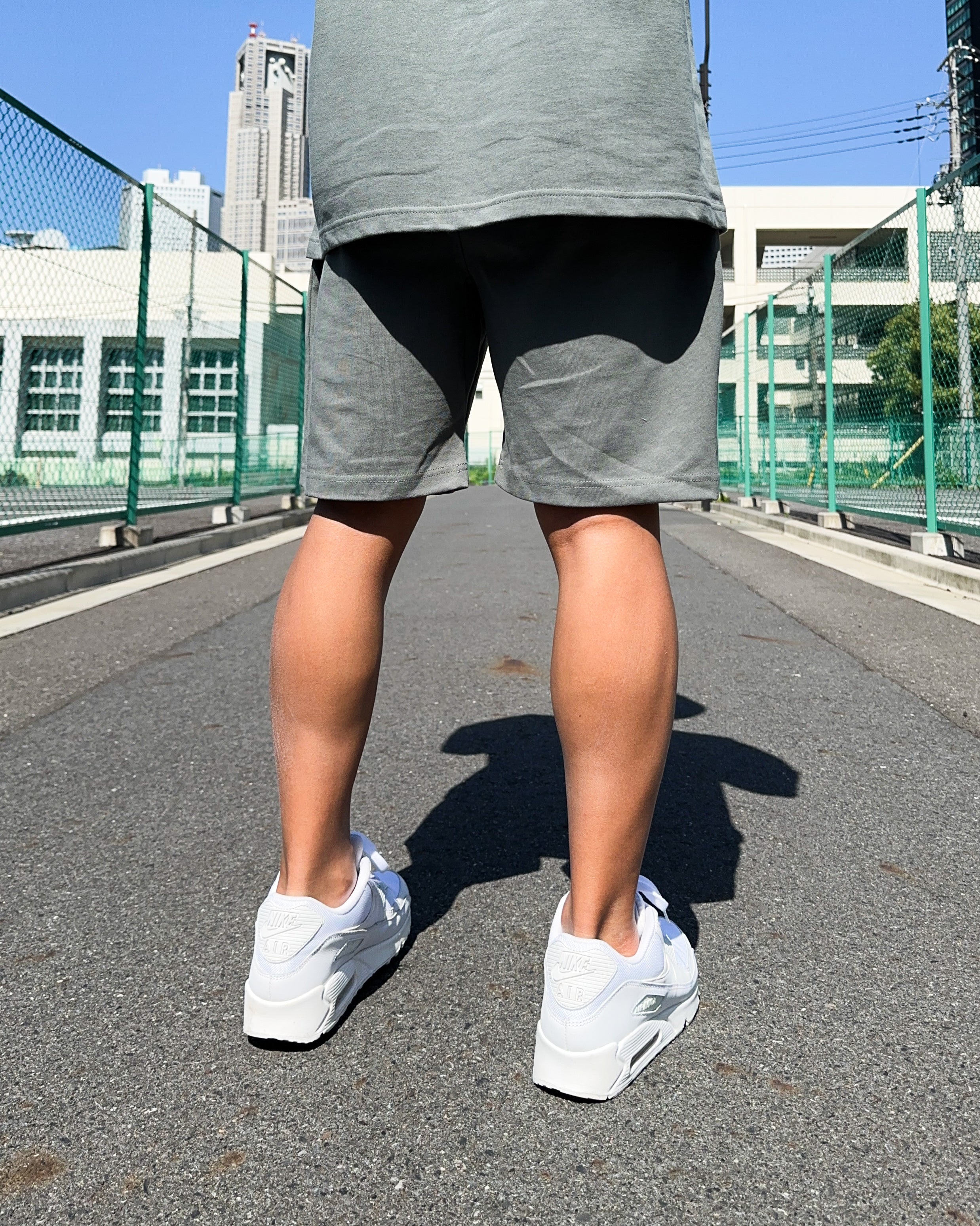 Basic One Point HW Easy Shorts - Stone Green