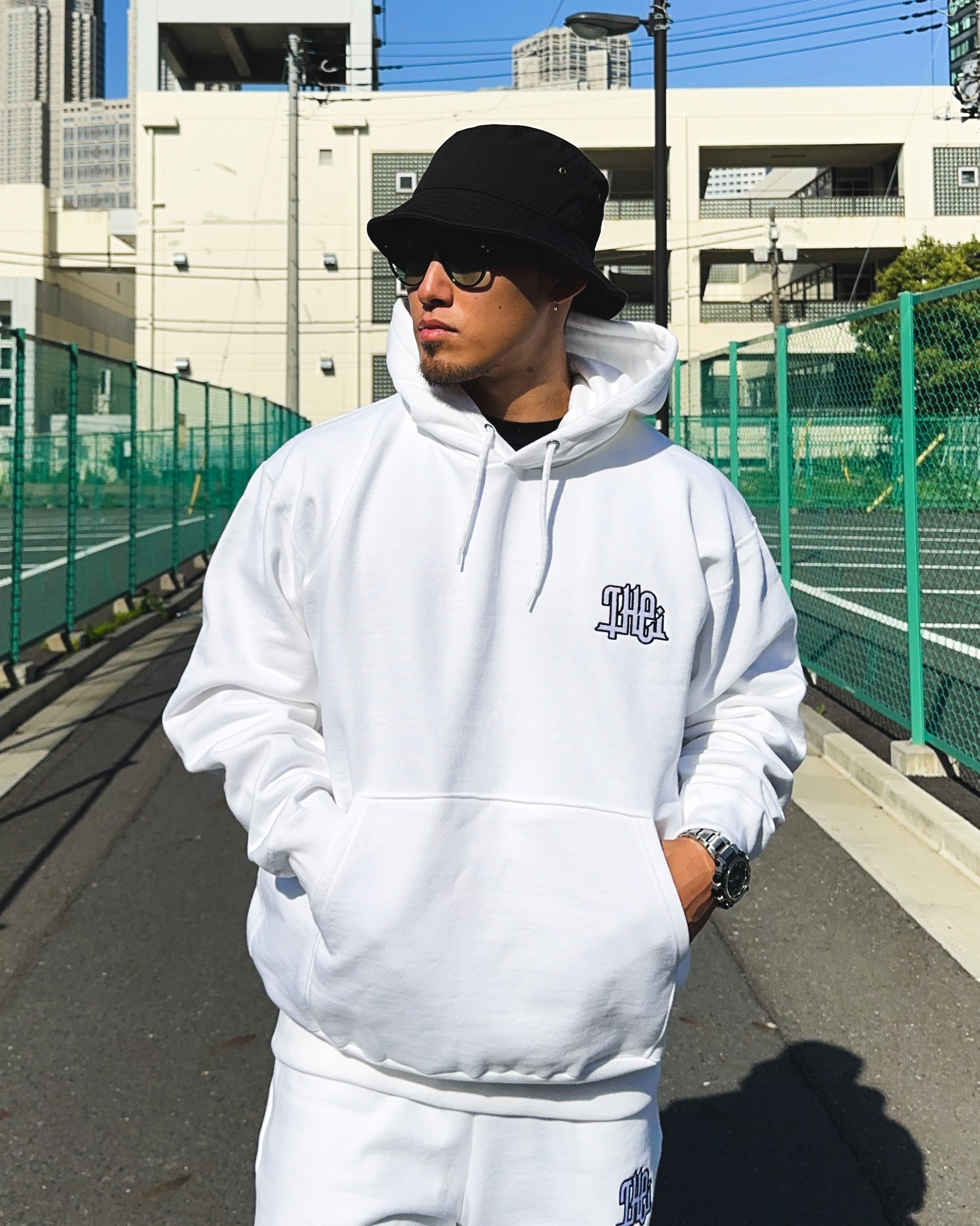 Arabic-Type2 HW Sweat Hoodie & Pants Setup - White