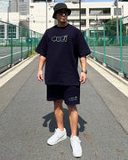 Bubble HW Tee & Shorts Setup - Navy