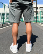 Basic One Point HW Tee & Shorts Setup - Stone Green