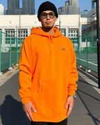 Basic One Point Sweat Hoodie - Orange